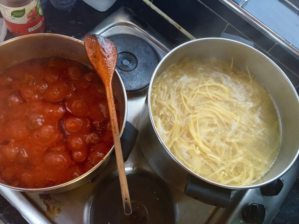 The spaghetti process!