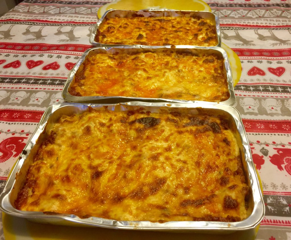 Lasagne result, a little burnt but super lovely!