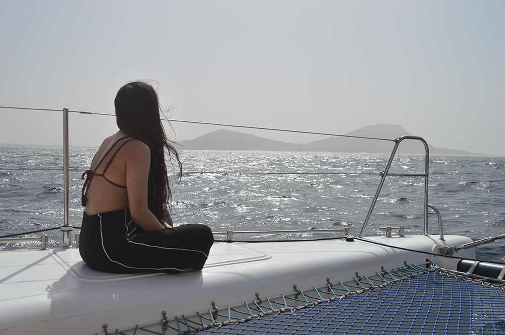 On a boat in Cape Verde