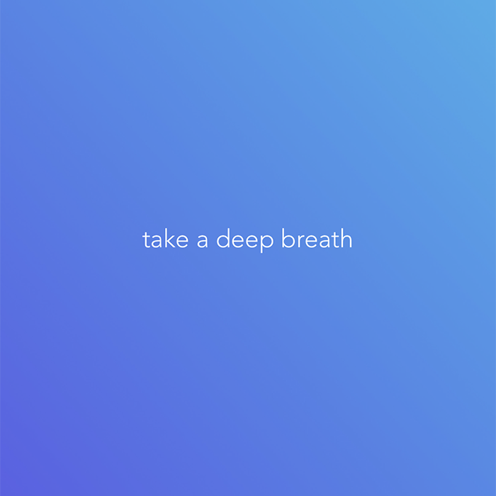 The first thing that you see when you open up the calm app