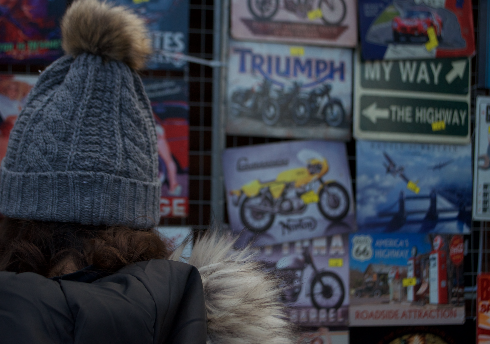 Posters being sold at the Christmas markets.